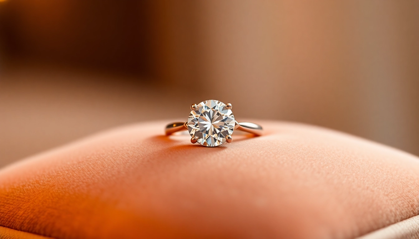 Showcasing a stunning 2 carat engagement ring set in a unique design against a luxurious backdrop.