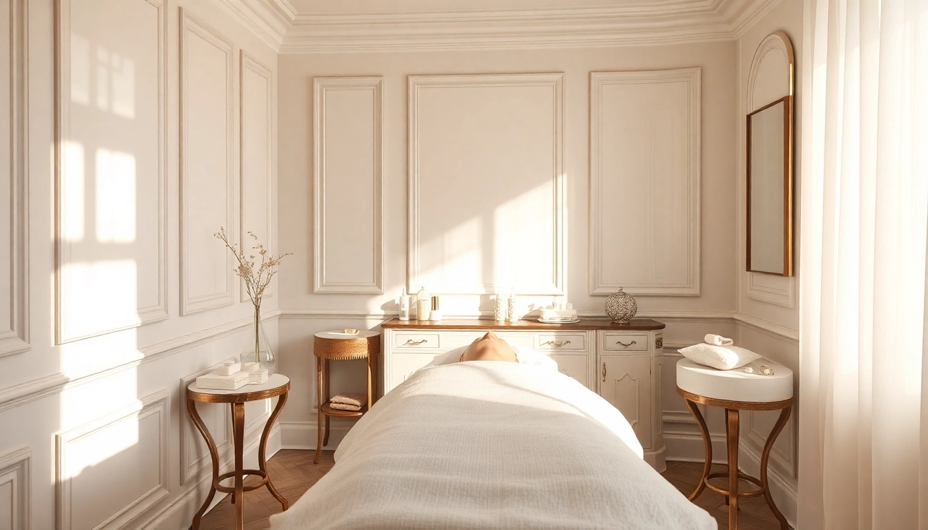 Experience professional Faltenbehandlung Zürich in a tranquil treatment room with high-quality skincare products.