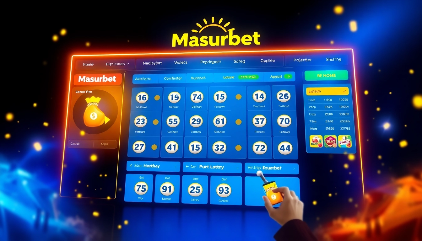 Experience the thrill of online lottery with Masurebet's dynamic interface featuring diverse options.