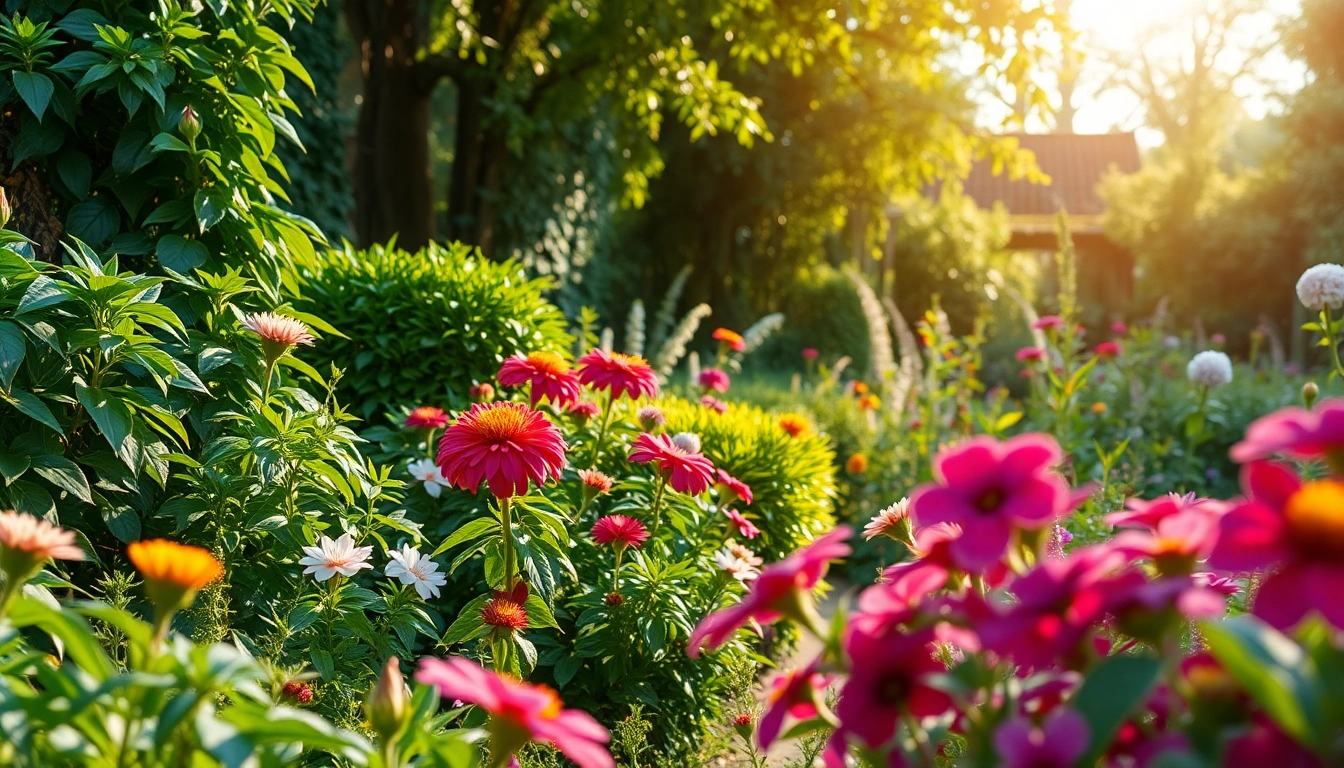 Visitors enjoying the tranquil Bloomsbury garden filled with colorful flowers and lush greenery.