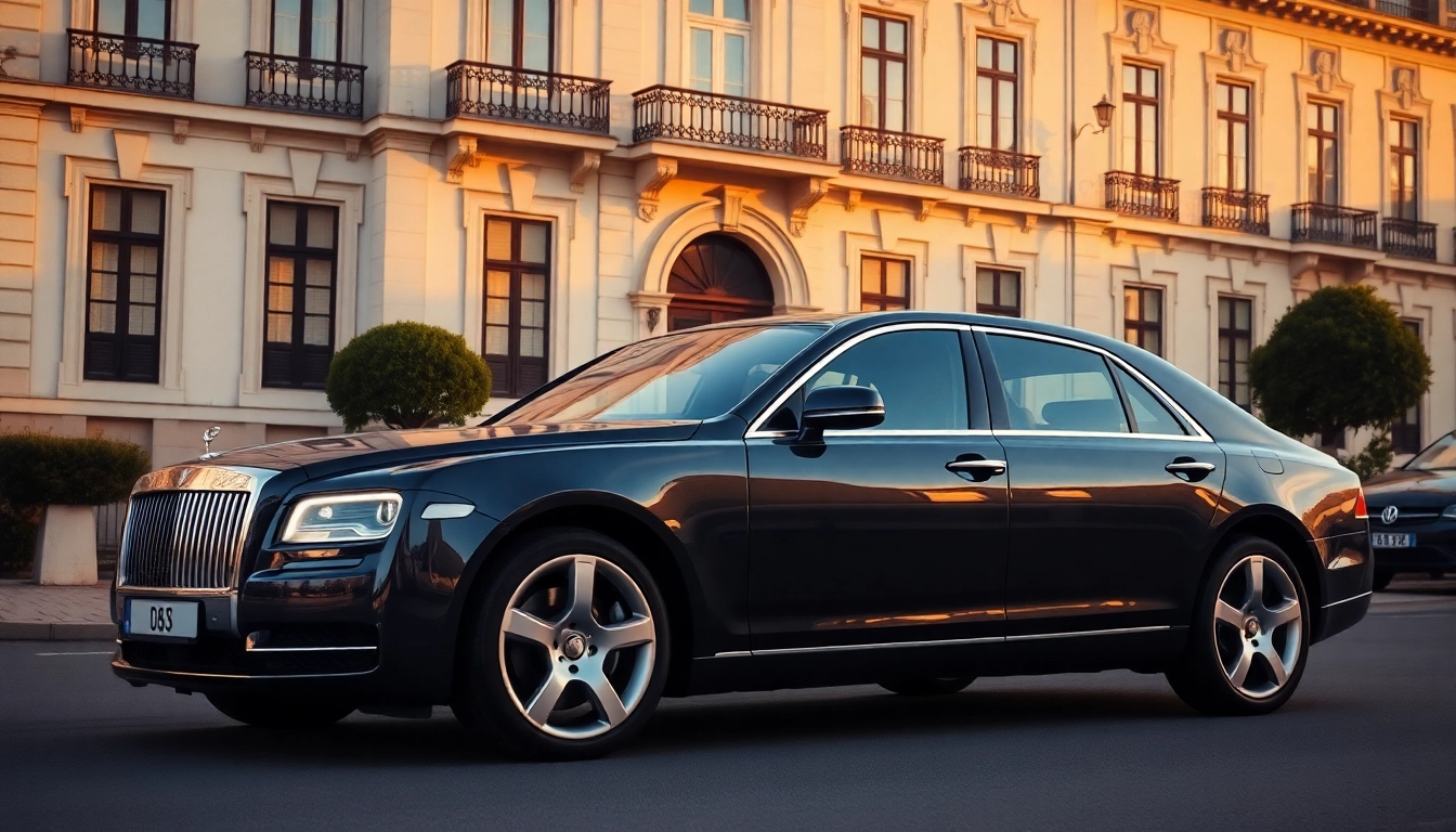 Luxury hire chauffeur Lisbon driving a high-end vehicle near iconic Lisbon landmarks.