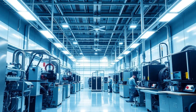 Showcase of a Power Supply Manufacturer's advanced production line with modern technology.