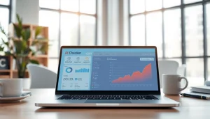 Engaging AI checker interface showcasing advanced text analysis features and insights.