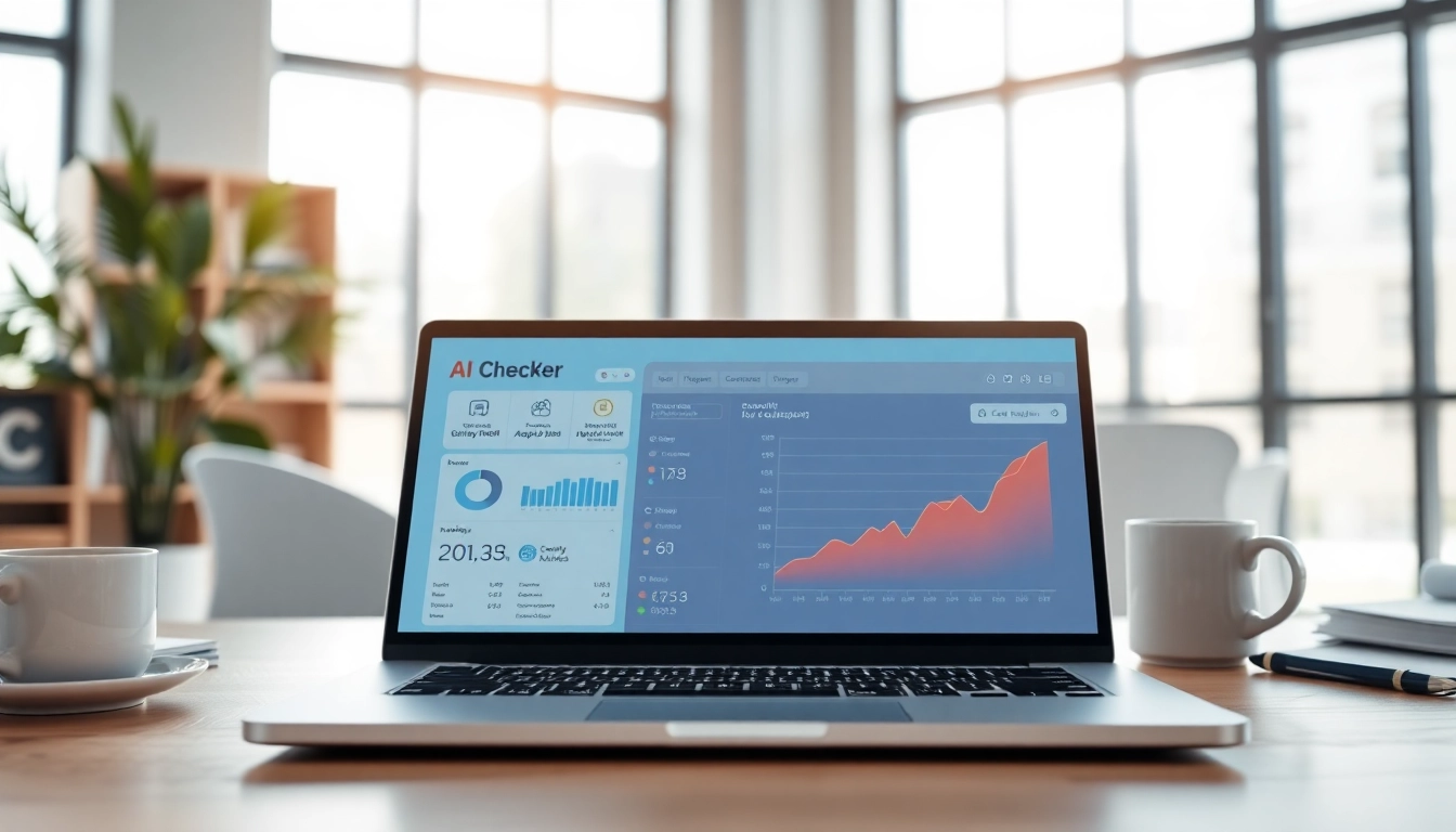 Engaging AI checker interface showcasing advanced text analysis features and insights.