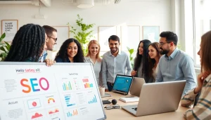 Boost your Edmonton SEO with a vibrant, collaborative digital marketing team in action.