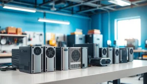 Showcasing TPower power supply units in a modern workshop setting, highlighting innovation and technology.