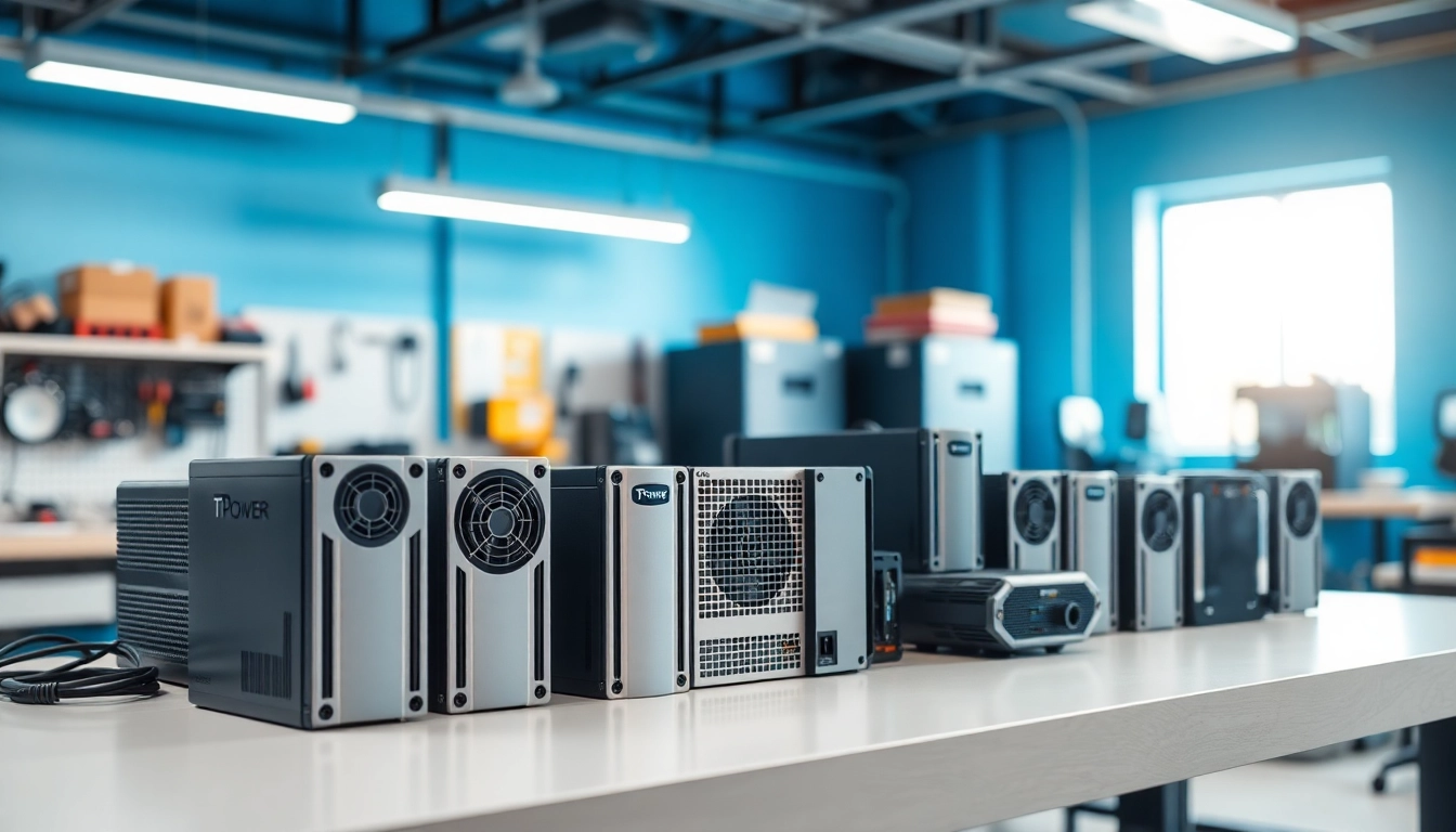 Showcasing TPower power supply units in a modern workshop setting, highlighting innovation and technology.