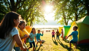 Children engaged in fun activities at holiday camps, showcasing teamwork and outdoor enjoyment.