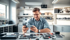 Riparazione iPhone torino: tecnico professionista all'opera in laboratorio di riparazione smartphone