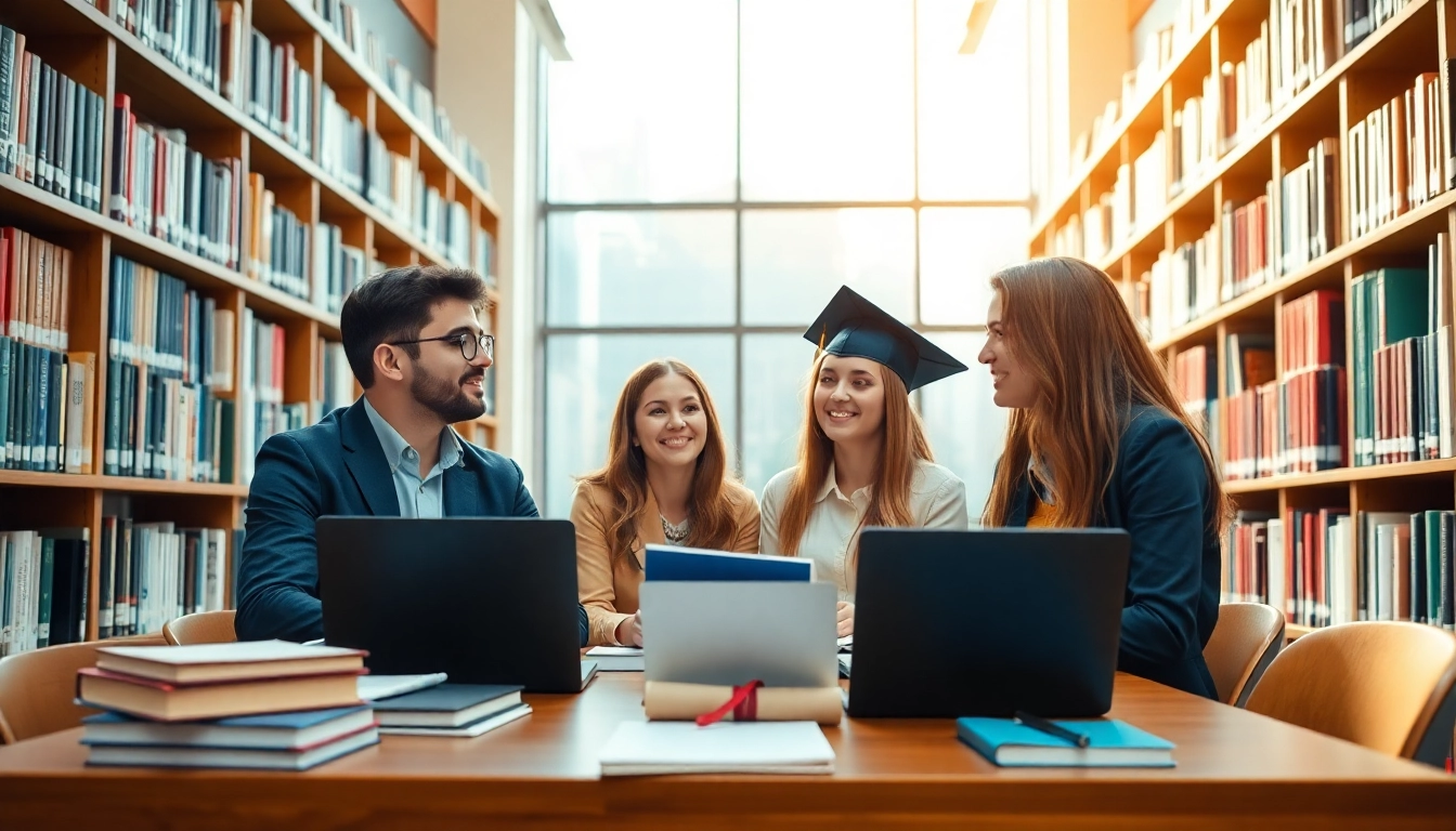 Learn how to buy MBA degree with a group of students engaging in study discussions.