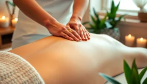 마사지 치료 중인 전문가의 부드러운 손길과 편안한 분위기