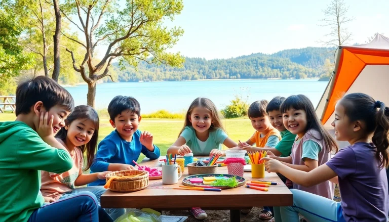 Children enjoying various activities at holiday camps, showcasing teamwork and fun in a vibrant outdoor setting.