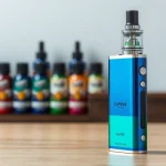 Showcase of a caffeine vape pen highlighting its sleek design and vibrant flavors available.