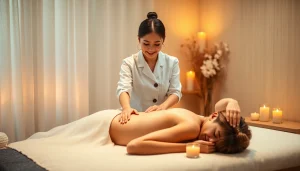 출장마사지 서비스 중인 전문 마사지사와 편안한 마사지 공간입니다.
