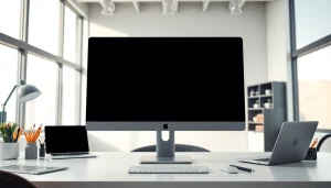 Buy Pro Display XDR with a stunning screen showcased in a modern office setup.