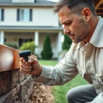 Inspecting for termite inspections reveals potential damage and access points in a residential setting.
