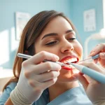 Dental cleanings performed by a dentist promoting oral health and hygiene in a modern clinic.