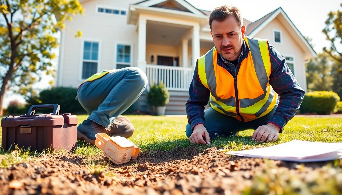 Expert conducting termite inspections at a home's foundation highlighting thorough assessments.