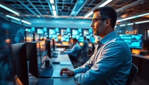 Showcasing a managed it service evaluation process in a modern office.