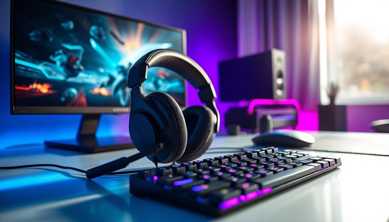 Elevate your gaming experience with this stylish gaming headset featuring plush ear cushions.