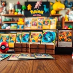 Explore Pokemon cards India featuring vibrant collectibles displayed artfully.