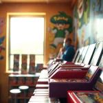 Browse authentic Pokemon cards in India at a well-lit gaming shop showcasing vibrant collections.