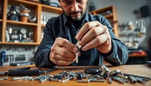 Replace Van Keys in a professional locksmith workshop with skilled hands at work.