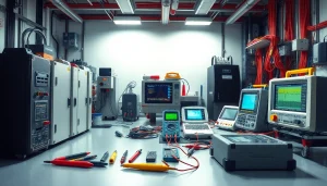Conduct advanced Electrical Equipment Testing with calibration instruments and safety gear in a professional setting.