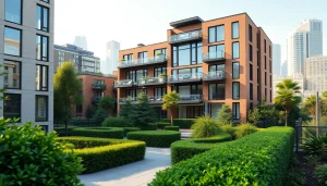 Architektur Visualisierung eines modernen Wohngebäudes mit realistischen Details und städtischer Umgebung.