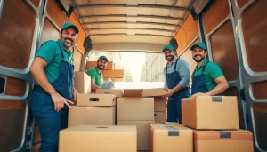 Professional movers loading items for clients, showcasing removal companies in east london.