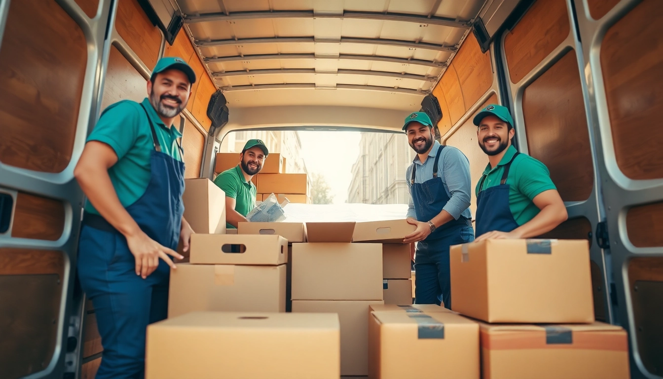 Professional movers loading items for clients, showcasing removal companies in east london.