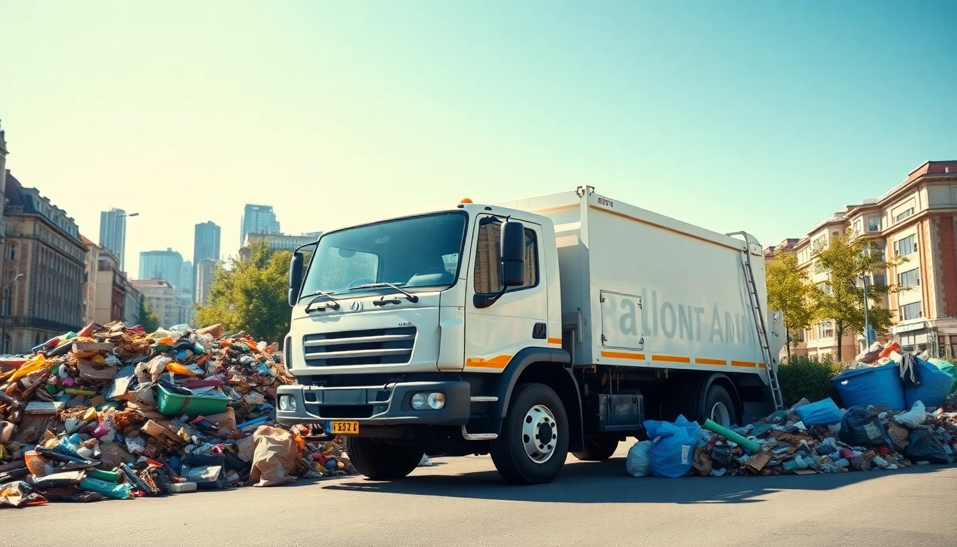 Rubbish Clearance Services operating with efficiency and care in a busy urban environment.