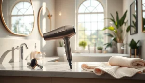 Enhance your styling experience with a sleek ionic hair dryer designed for efficiency and elegance.