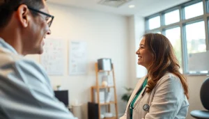 Engaging scene of a boutique doctor in consultation, showcasing personalized healthcare.