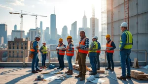Engaged team in construction project showcasing New York General Contractor skills and innovations.