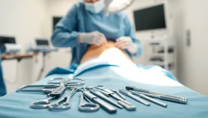 Bauchdeckenstraffung Braunschweig: Chirurg bei der Bauchoperation fokussiert.