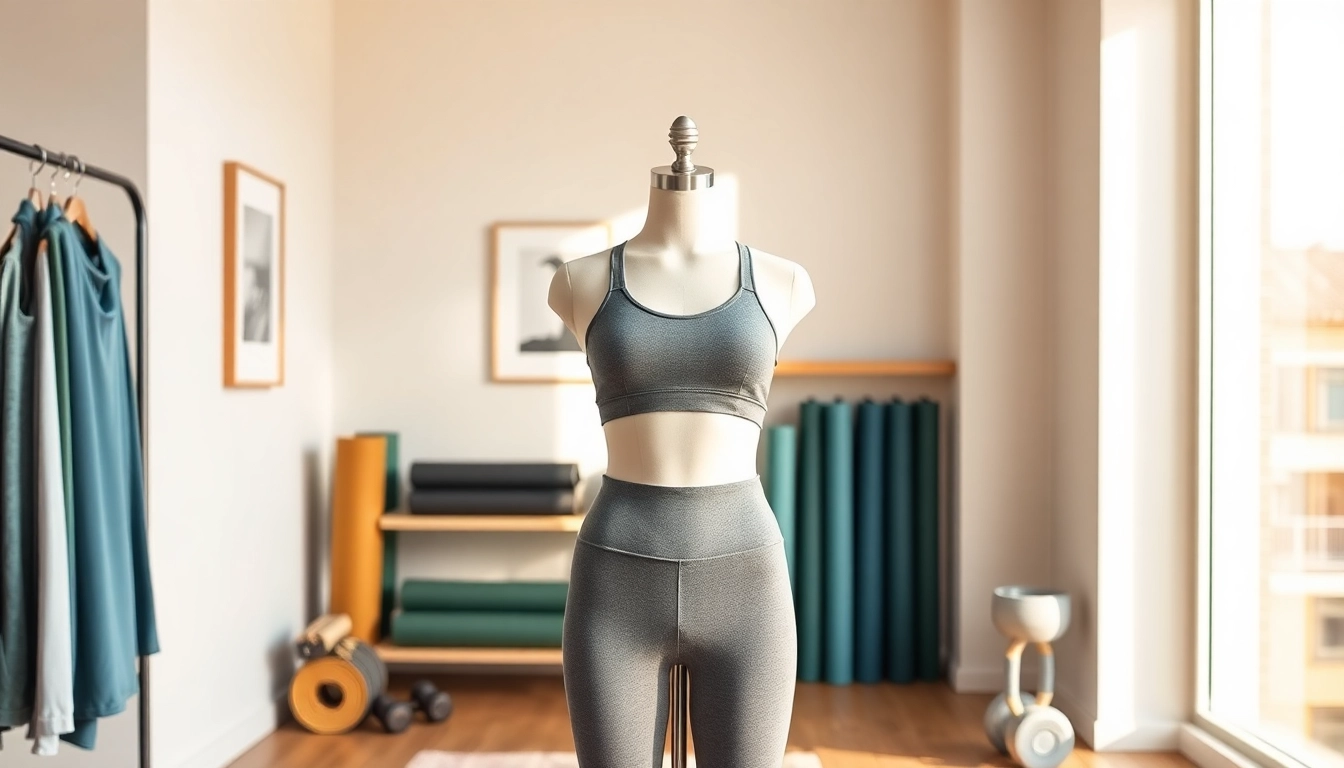 Varley activewear featured in a boutique, showcasing stylish fitness apparel and vibrant accessories.