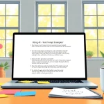 Designing innovative KlingAI Prompts in a modern workspace with vibrant visuals.