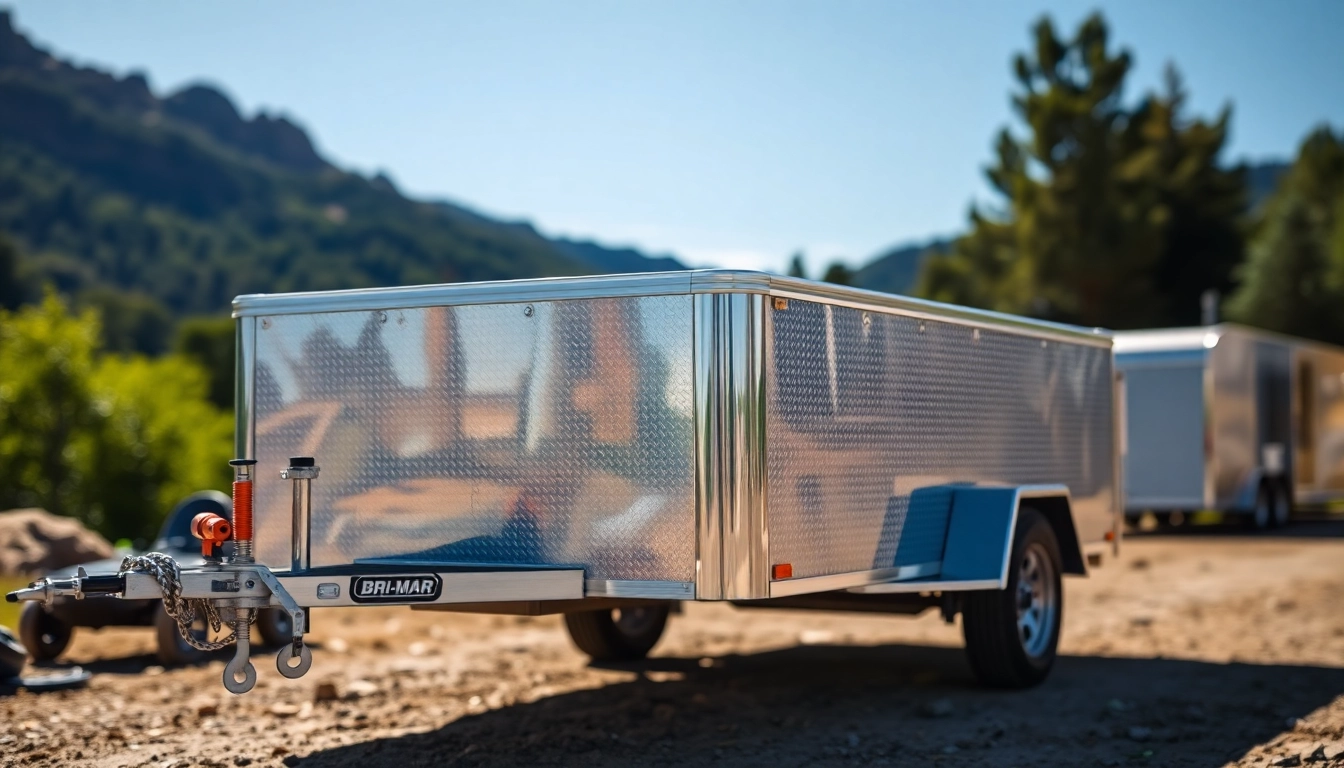 Bri-Mar trailers for sale near me showcasing a durable design in an outdoor setting.