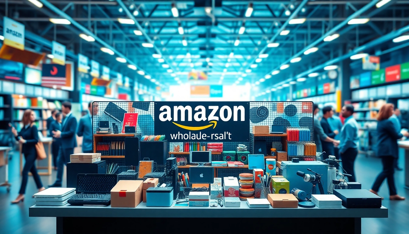 Highlight main wholesale products in retail setting demonstrating amazon business wholesale