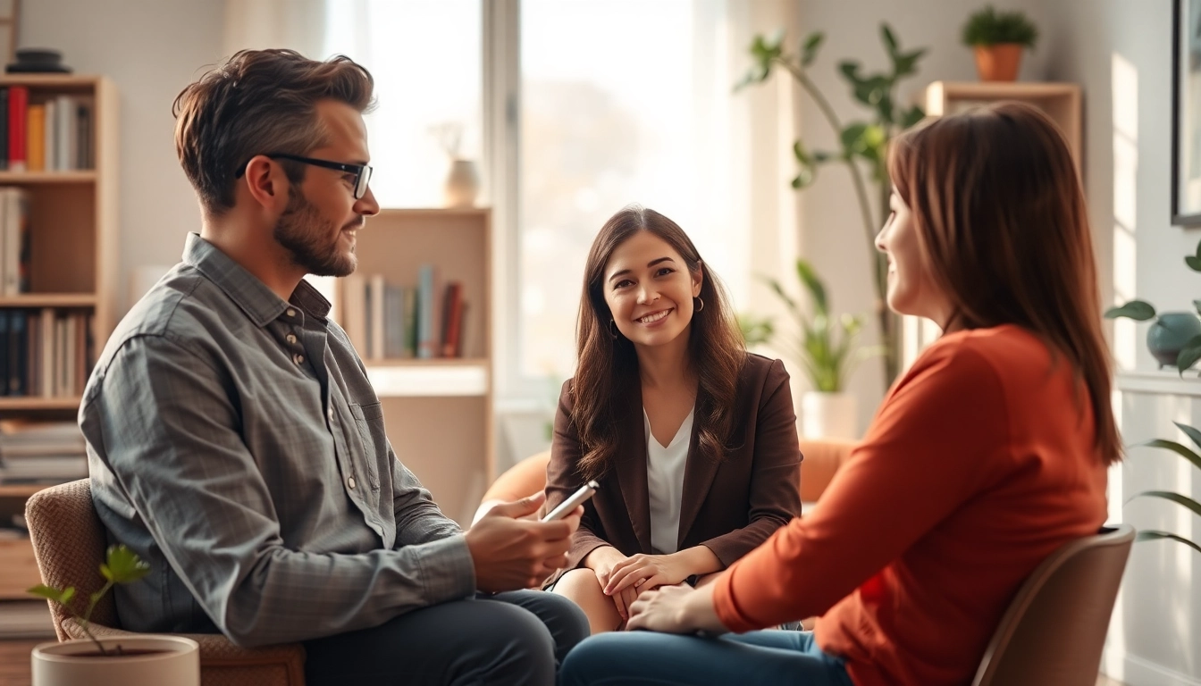 Therapist facilitating a session addressing Emotional dysregulation with a client in a calming environment.