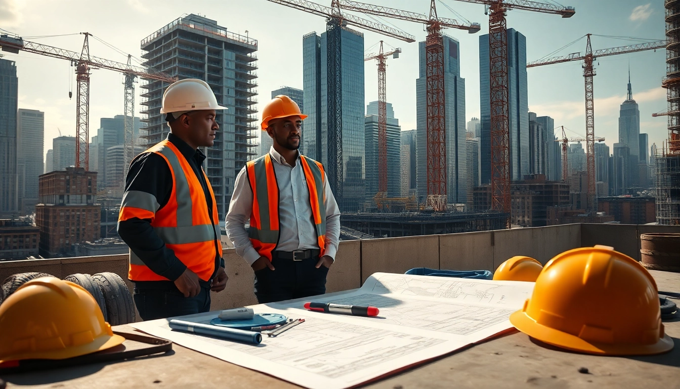 Prominent New York City General Contractor supervising a bustling construction site in NYC.